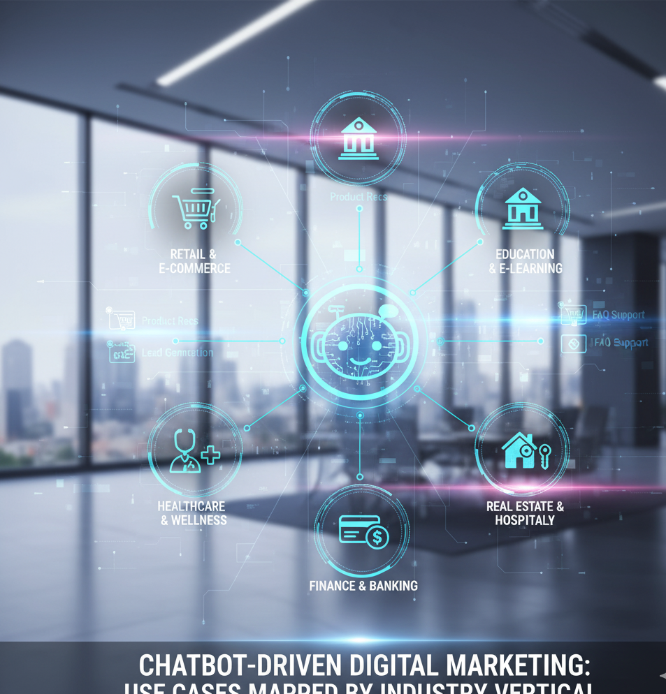 Chatbot Driven Use cases mapped by industry vertical